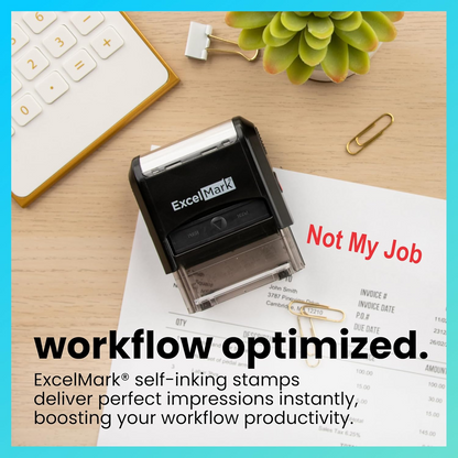 Self-Inking Novelty Message Stamp – Funny Office Rubber Stamp with Red Ink for Documents, Crafts & Organization