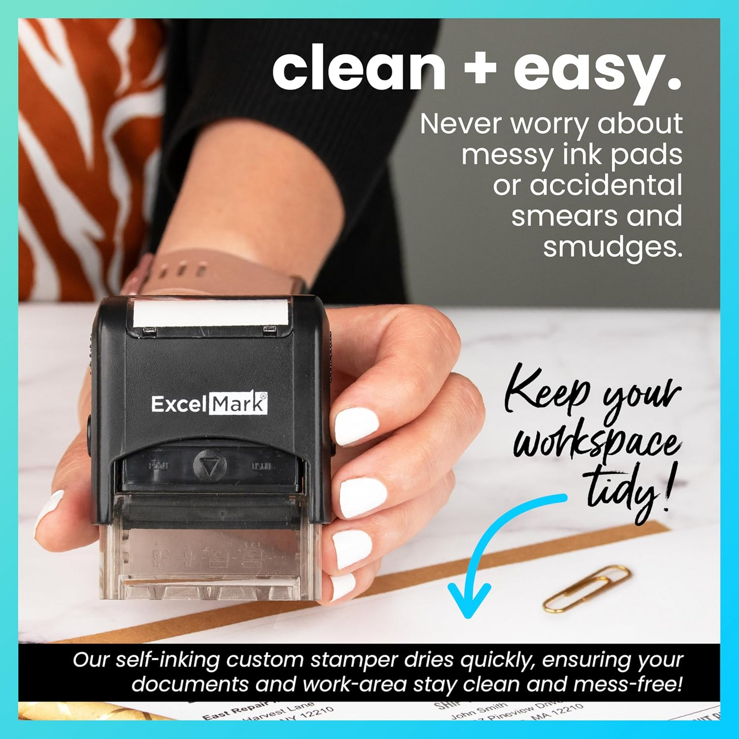 Self-Inking Novelty Message Stamp – Funny Office Rubber Stamp with Red Ink for Documents, Crafts & Organization