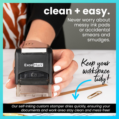 Self-Inking Novelty Message Stamp – Funny Office Rubber Stamp with Red Ink for Documents, Crafts & Organization