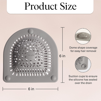 Hair Catcher Shower Drain Strainer – Reusable Sink & Shower Drain Filter for Easy Hair Removal