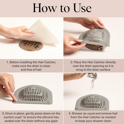 Hair Catcher Shower Drain Strainer – Reusable Sink & Shower Drain Filter for Easy Hair Removal